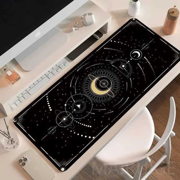 Kawaii Moon Star E-Sports Mouse Pad Gamer Cputer Keyboard Desk Mats He Off Laptop Non Slip Mousepads Gaming AccessoriesT250121