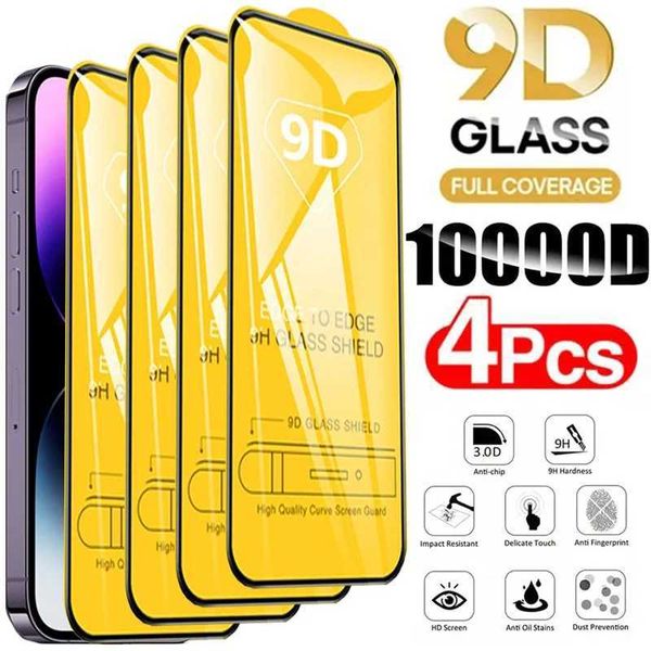 9D screen protector tempered glass suitable for iPhone 16 Pro Max 15 14 13 12 11 mini protective glass suitable for iPhone X XR XS Max 7 8 1