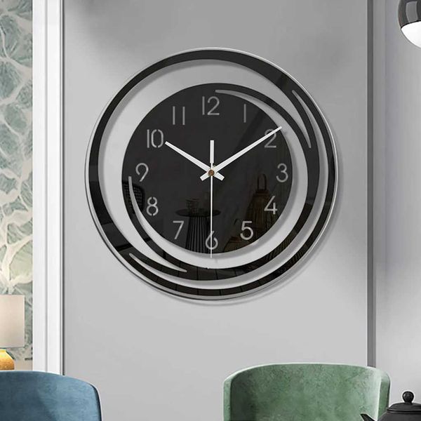 Simple Style Wall Clock Acrylic Living Room Home Decor Digital Clocks Modern Design Swinging Pendulum Bedroom OrnamentM240731