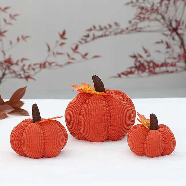 3PCS 3D Pumpkin Throw Pillow Pumpkin Plush Pillow Fleece Stuffed Pumpkins Decoration or Party Christmas Home Decor Halloween Y240817