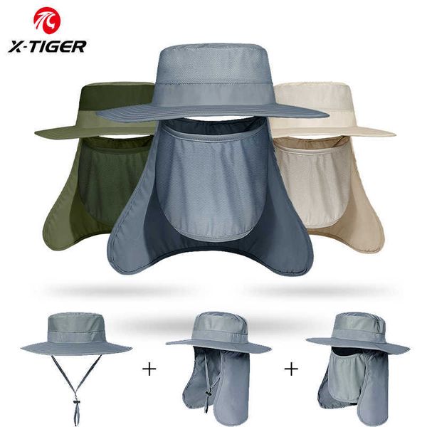 Outdoor Hats XTIGER Sun Protection Fishing Hat Breathable Cycling Camping Hiking Caps AntiUV Sun Hat Mountaineering Caps Men's Panama H