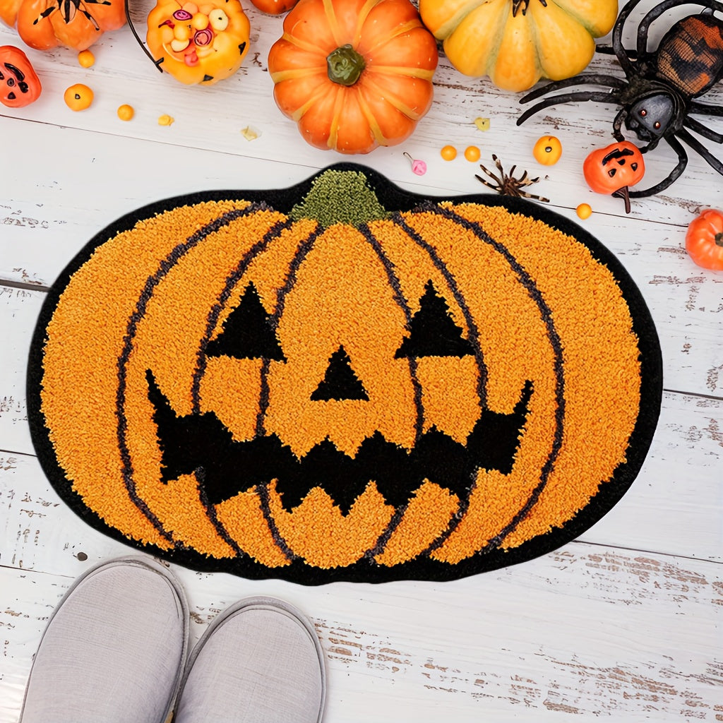 TEMU Halloween Bathroom Rugs, Halloween Pumpkin Decorations, Bath Mats, Family Bathroom Decor, Cute Holiday Halloween Decorations, Non-slip, Suitable
