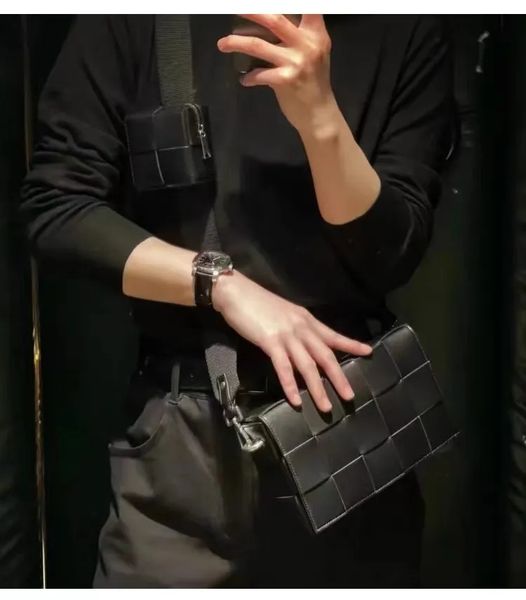 2024 Designer Cassette Shoulder Bags Luxury Flap Bag 23cm Genuine Leather Man Women Messenger Bag High Imitation Crossbody Weave Bag With Wi