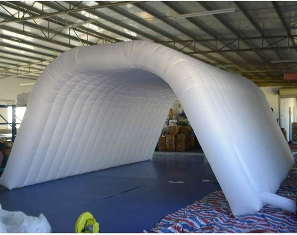 wholesale Advertising Tunnel tent type 8mWx3.5mH (26x11.5ft) Inflatable straight channel car garage tent for show and event durable