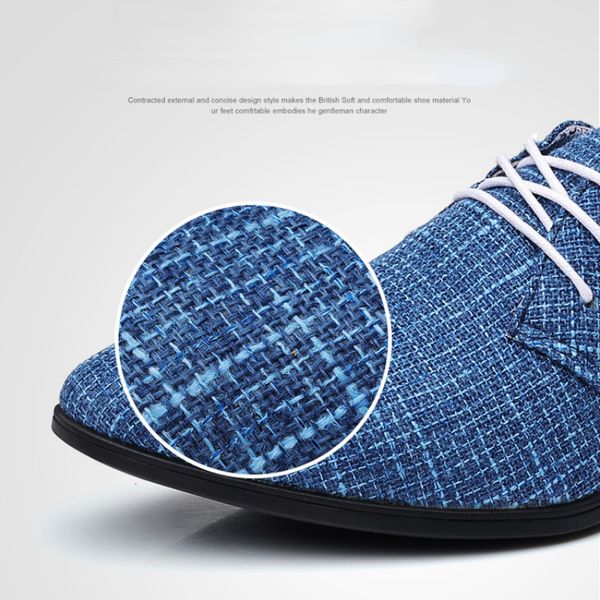 Oxford for Men - Breathable en Canvas Pointed Toe Dress Shoes dh5727163