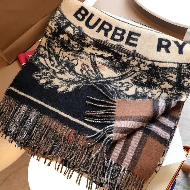 Designer Scarf Luxury brand Scarf 100% Cashmere wool Scarves Womens and mens Long Wraps Classic Plaid Women Man silk scarf warmth wintertime Scarf w