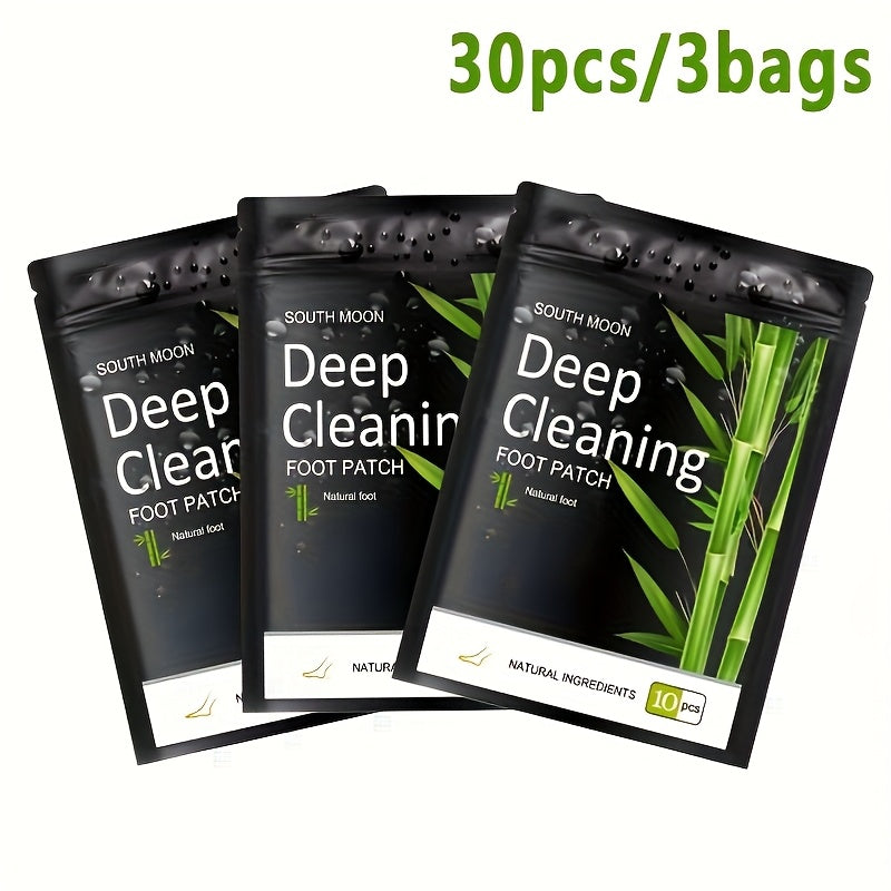 TEMU 30pcs-60pcs Deep Cleansing Foot , Natural Bamboo Vinegar Ginger Powder Foot Pads For Foot , Adhesive Sheetss, Suitable For Use After Foo Bath Or