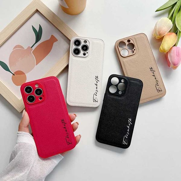 Suitable for iPhone 14 13 12 15 16 Pro Max Case Korean Personalized Customization DIY Name Leather Cover 14 15 Pro Max XR XS Max 7 8 Plus M2