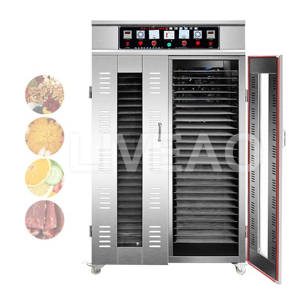 LIVEAO Commercial Kitchen 40 Trays Drying Machine Industrial Fruit Vegetable Dryer Mushroom Herbs Tea Dehydrator