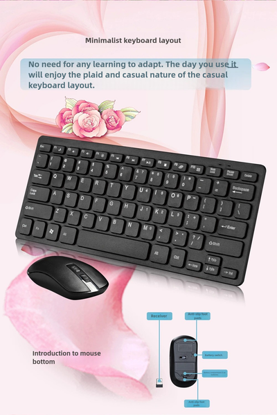 Ultra-thin 2.4G Wireless Keyboard and Mouse Set - Full Size, Rechargeable, for Desktop and Laptop