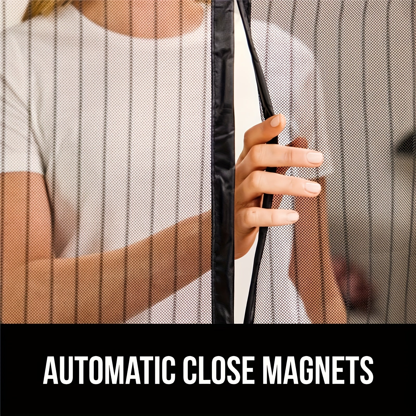 TEMU Magnetic Screen Door - Bugs And In | Self-sealing, Heavy-duty Mesh Curtains For All | Bedroom And Home Decor, , Partitions