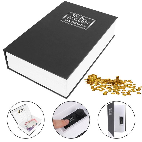 Key Box Locker Cash Bill Money Coin Storage Jewellery Lock with Combination Hidden Safe Dictionary Book 250107