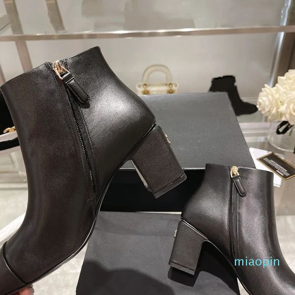 Women Designer Boots Winter New Ladies Ankle 2024 Opening Elevated High Heels