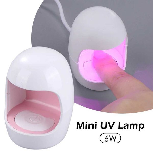 Mini single finger nail dryer UV LED lamp 6W Photo inside portable DIY gel curing tool USB He Manicure lamp M241123