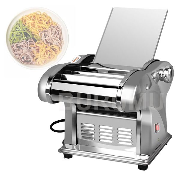Electric Noodle Press Machine Dough Roller Stainless Steel Desktop Pasta Maker Commercial Kneading Noodle Machine