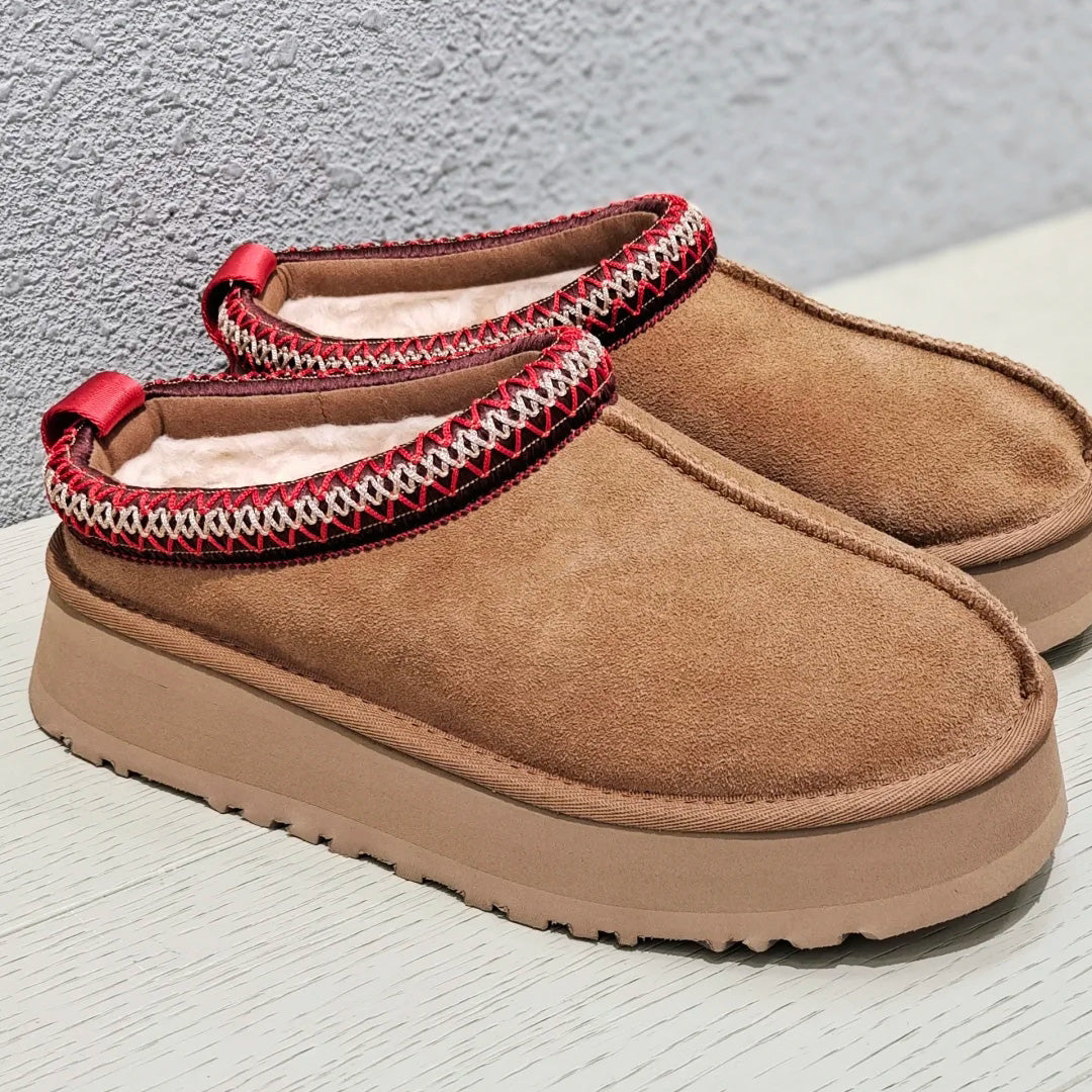 Designer Tasman Slippers Women&#039;s Tazz Slippers Vintage Mustard Seeds Chestnut Sand Matte brown fur sheepskin Classic Winter Boots Autumn Slippe