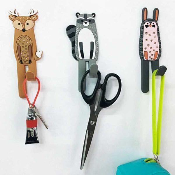Animal Multifunction Magnetic Hook Fridge Magnet Refrigerator Message Magnet Coat Hanger Key Holder Hanging Storage Hook Y240816