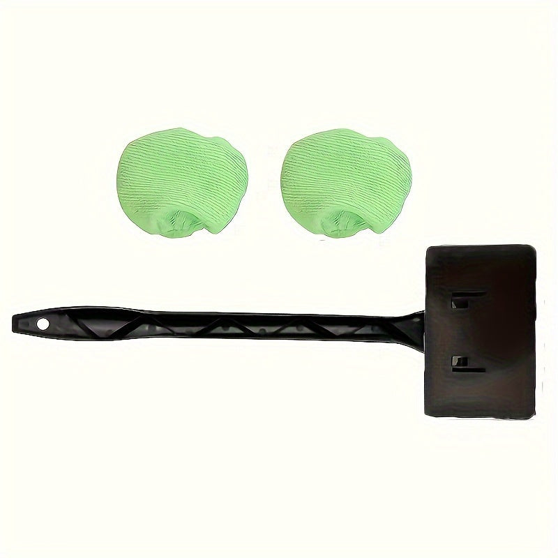 TEMU 1 Set, 2-in-1 Car Window Brush With Replaceable Covers - Anti-fogging Wiping Brush And Dust Removal Tool For Windows - Car Washing And Glass