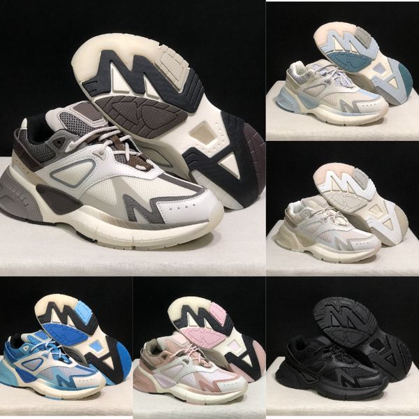 2025 New Designer Shoes MA RUNNER Pink Green Beige Coffee Leather Mesh Versatile Casual Sports Shoes Tennis Shoes Men Women Sneakers Jogging