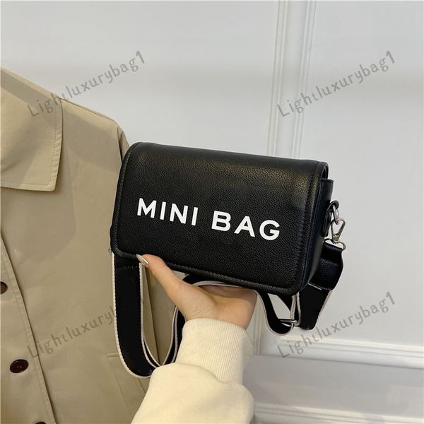 New Designer The Mini Bag Fashion Full Grain Leather Crossbody Bag Handbags Women Shoulder Bag Classic Removable Logo Webbing Strap For Hand