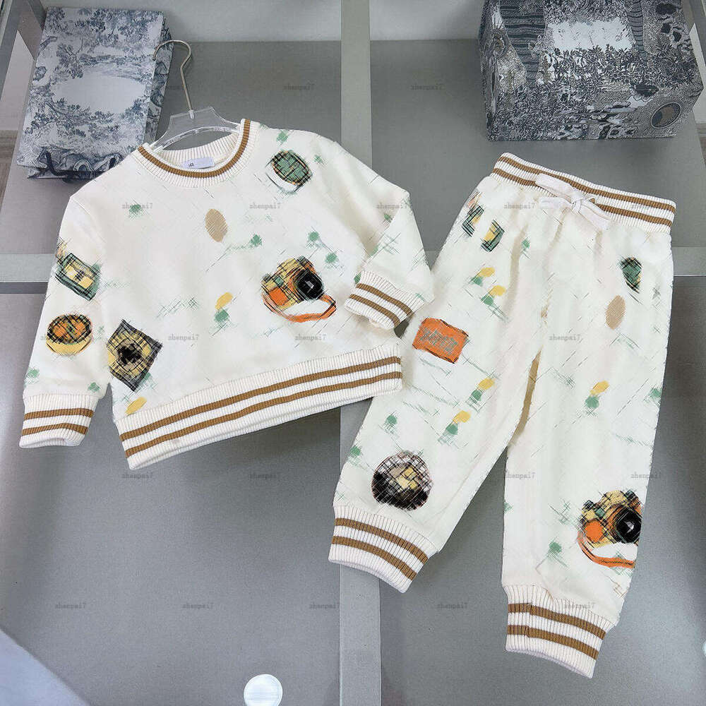 Top newborn jumpsuits Camera pattern infant bodysuit designer baby clothes Long sleeved toddler jacket and pants A371X11N090
