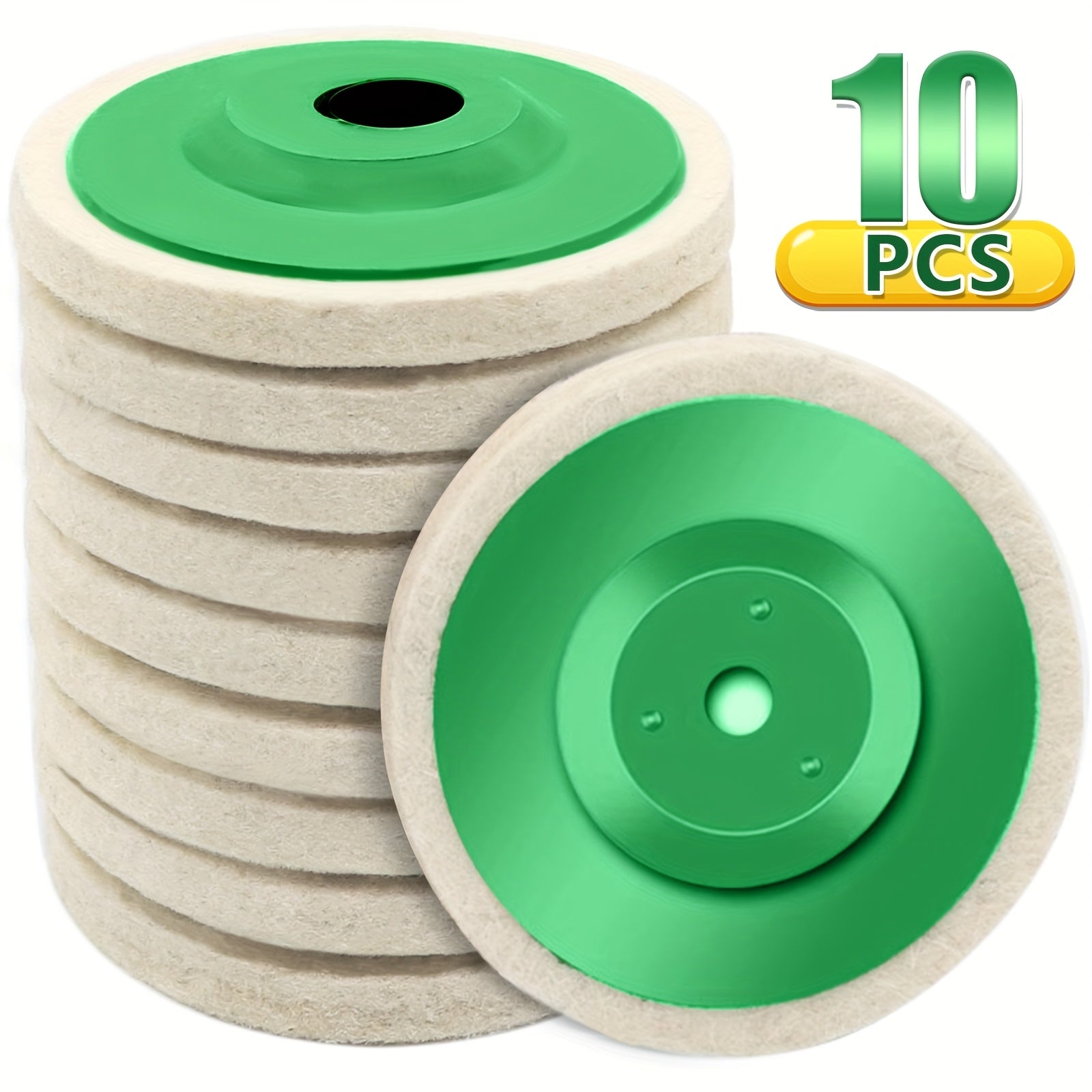 TEMU 10-5pcs High Quality High Density Fine Felt Wheels, Mirror Polishing Felt Wheels, Can Polishing, Wear-resistant, Durable, Suitable For