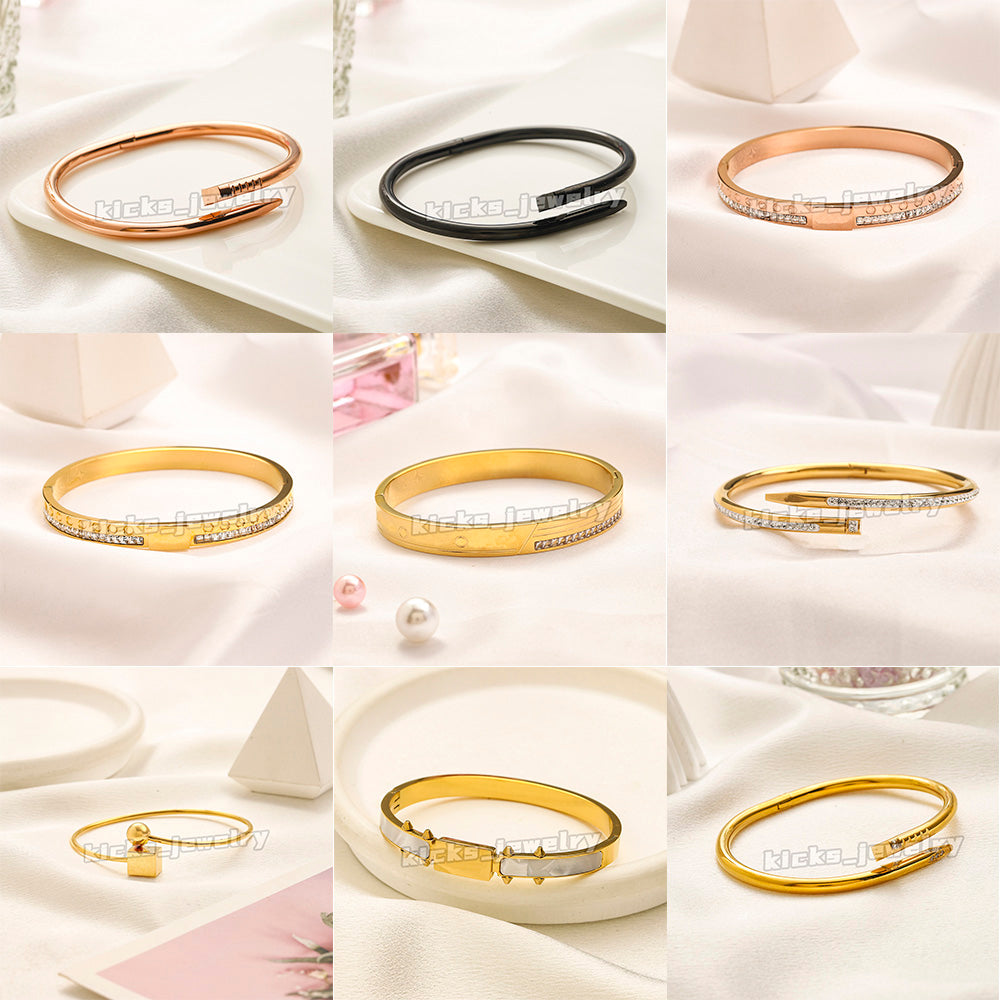 Classic designer bracelet fashion bracelet 18k stainless steel jewelry letter bracelet suitable for men and women with diamond bracelet birthday par