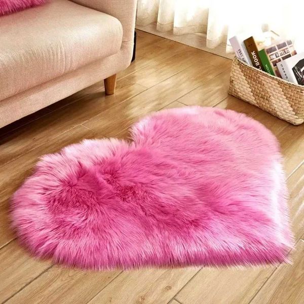 1Pc 30x40cm Small Size Fluffy Carpet Artificial Wool Carpet Sofa Mat Life Ro Bedding Decorative Floor Mat Y240102