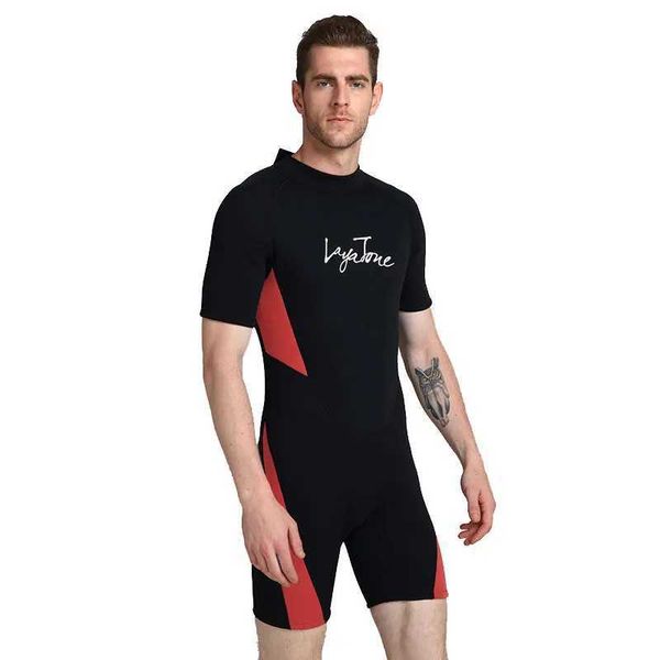 2024 3mm neoprene shorty swimming wetsuit For men swimsuit plus Sizes 6XL 5XL black swimwear swimming surfing diving wetsuitXJ241220
