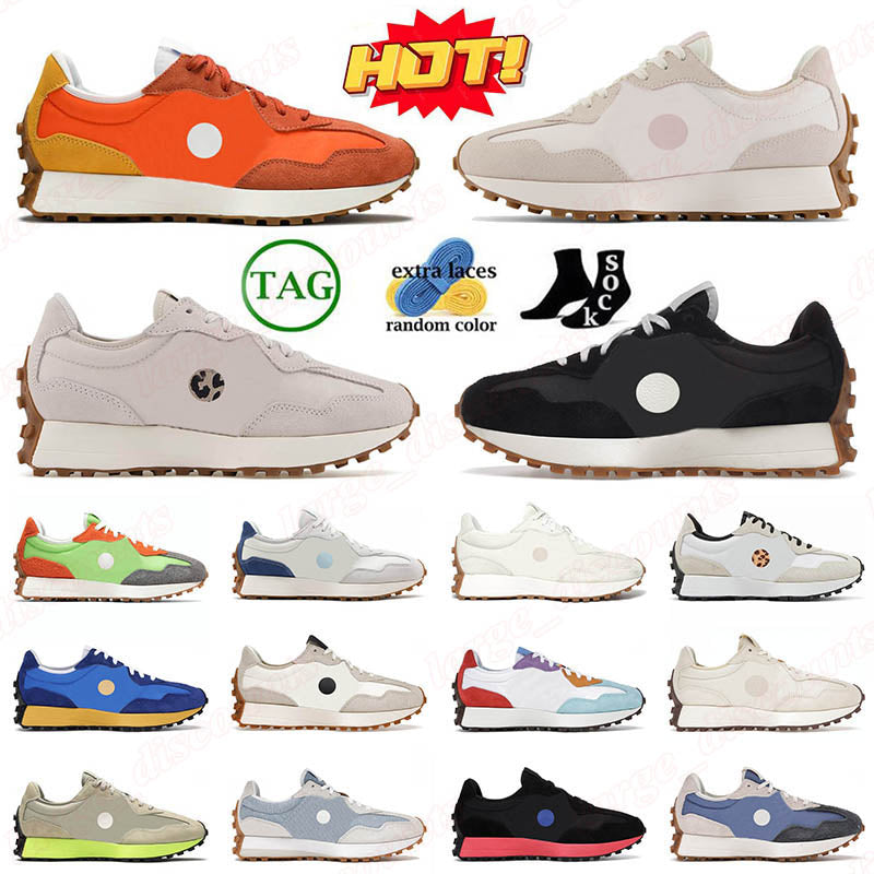 Sea Salt Leopard 327 Sneakers Womens Running Shoes Men Black White Gum Angora White Pink Top Quality Sports 327s Denim Blue Burgundy Mens Trainers D