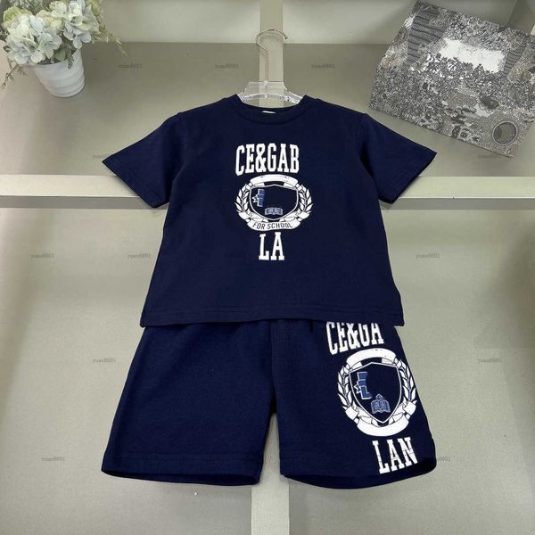 Popular child tshirt suit baby tracksuits Summer two-piece logo printing girls T-shirt set kids designer clothes short sleeve tee and shorts