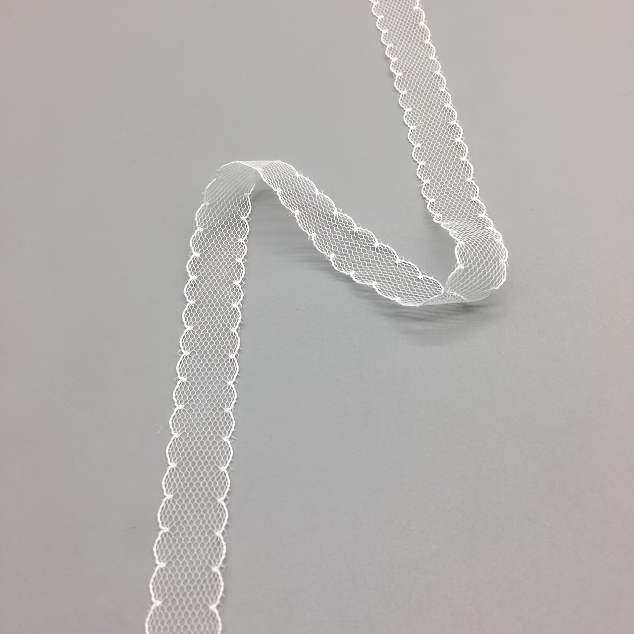 TEMU - 1.3cm-0.51in Tiny White Nylon Net Lace Trim, Soft And Thin, Doll Sewing Projects, Sewing Craft Supplies, Craft Lace Trim|delicate Lace