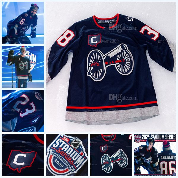 Columbus Blue Jacket 2025 Stadium Series Hockey Jersey Johnny Gaudreau Adam Fantilli Boone Jenner Kent Johnson Ivan Provorov Werenski Merzli