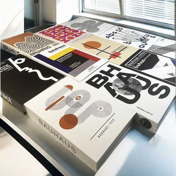 Abstract Bauhaus Luxury Decorative Books Boho Fake Book Storage Box Home Decor Coffee Table Shlef Bedroom Living Room DecorationXJ241228