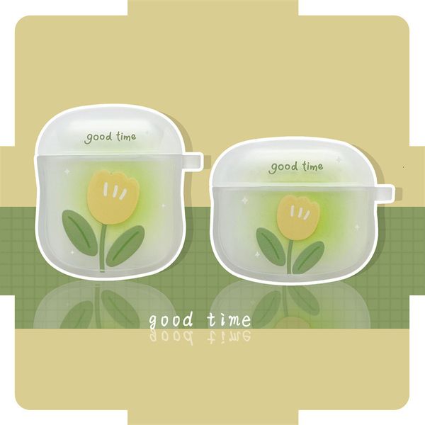 ddmygifts Gradient light yellow tulip suitable for Pro1-2-3 generation Bluetooth wireless headphone cover soft shell female A