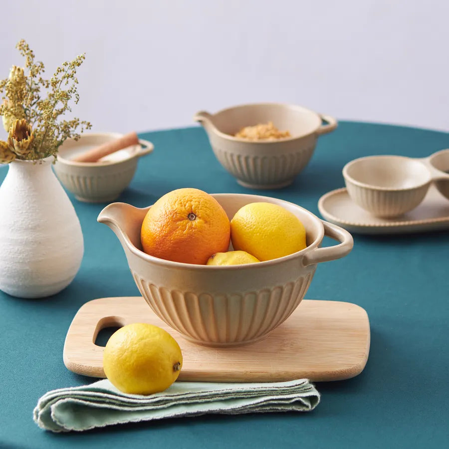 Karaca Vintage Stoneware Sauce Bowl, 17cm, Brown