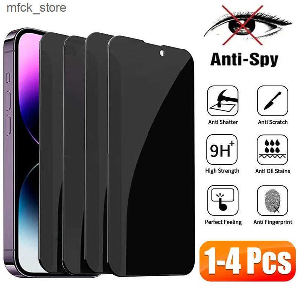 Cell Phone 1-4pcs Privacy Screen Protectors IPhone 15 13 11 12 14 Pro Mini 7 8 Plus Anti-spy Tempered Glass For Iphone X XS Max XR J241202