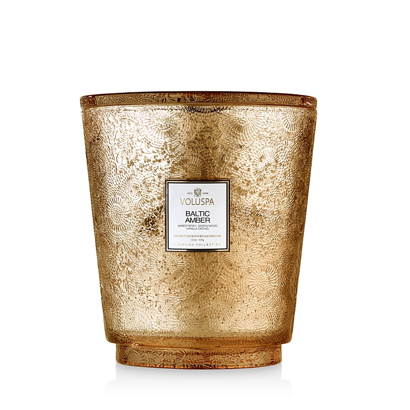 Voluspa Baltic Amber 5 Wick Hearth Candle, 123 oz.