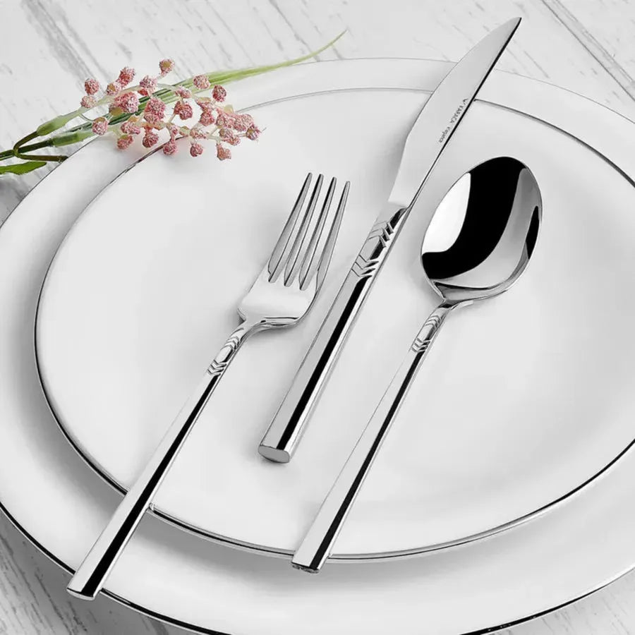 Karaca Santiago 28-Piece Stainless Steel Cutlery Set for 4 People, Silver