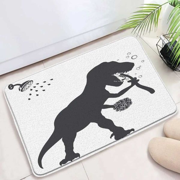 Cartoon Dinosaur Bath Mat Turtle Cute Cat Dog Funny Animal Floor Rugs Anti Slip Bathroom Kitchen Decor Carpets Entrance Door MatC241227