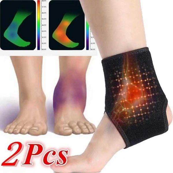 Ankle Support Protector Brace Belt Magnetic Self heating Therapy Foot Health Care Adjustable Compression Straps Y240913