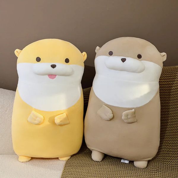 Plush Dolls Lovely Sea Otter Pillow Toy Stuffed Animal Back Cushion Baby Sleeping Companion Birthday Xmas Gifts Z250107