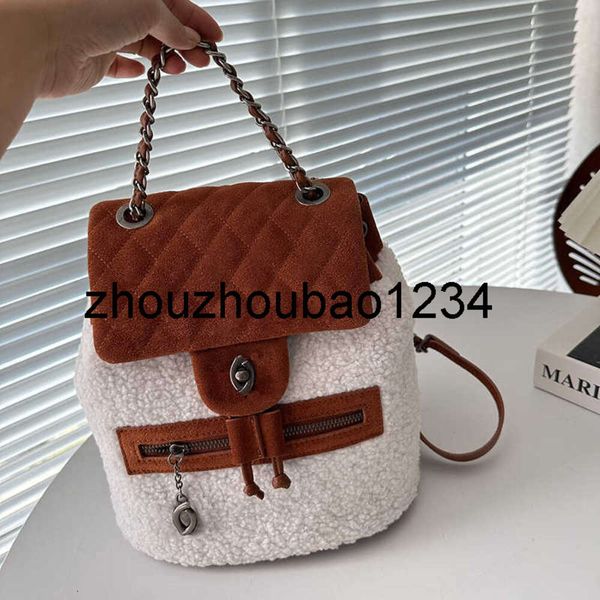 channelhandbag chanal Designer Bags Lambswool Backpacks Backpack Women School Bag Girls Mini Bookbag Luxury Plush Backpack Handbags 231015