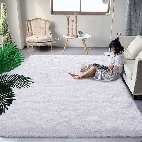 Thick and fluffy carpet large decorative area fluffy carpet warm winter carpet living carpet for bedroom floor mats Y250111