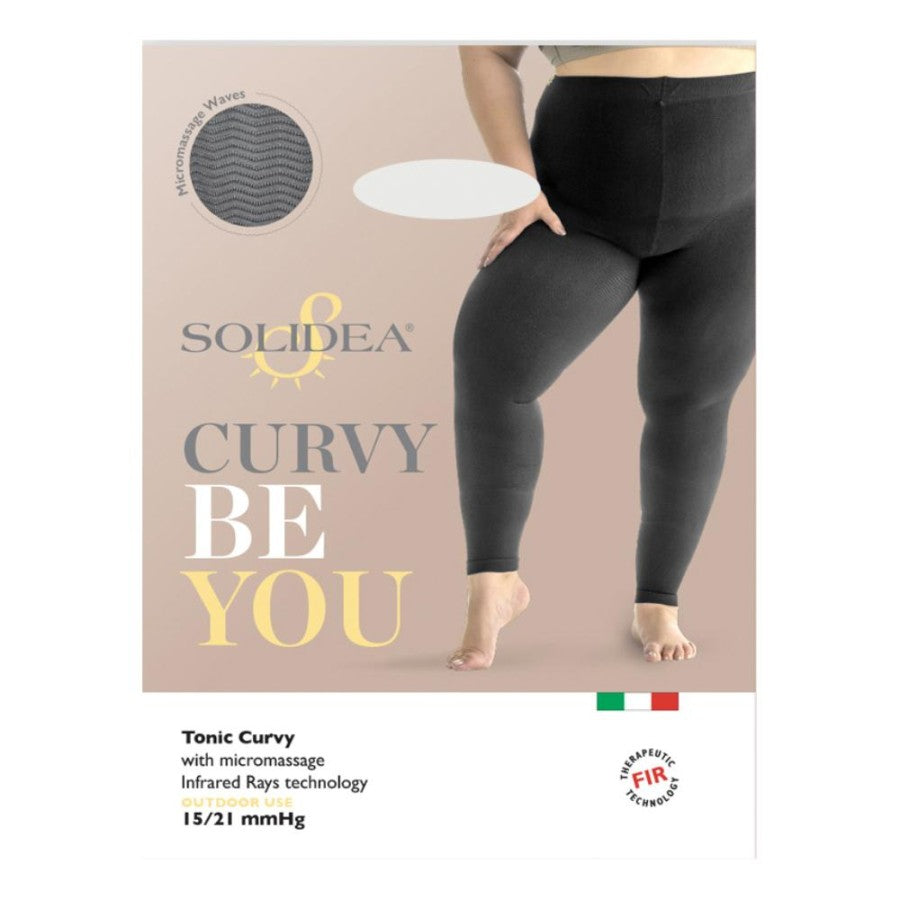 Solidea Leggings elásticos Be You Bamboo Tonic Curvy negros 3 ml XL
