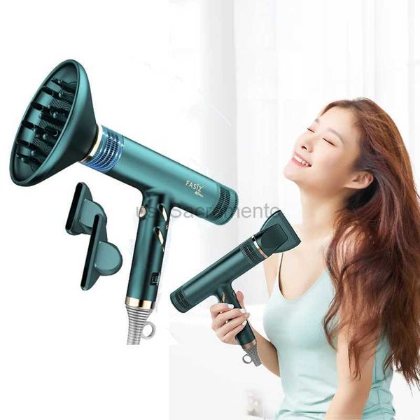 Dryers High Motor Dryer 20.2-m-s Wind Speed 3 Gear Temperature Self-Clean Digital Screen Professional Household Hair Styg 240329
