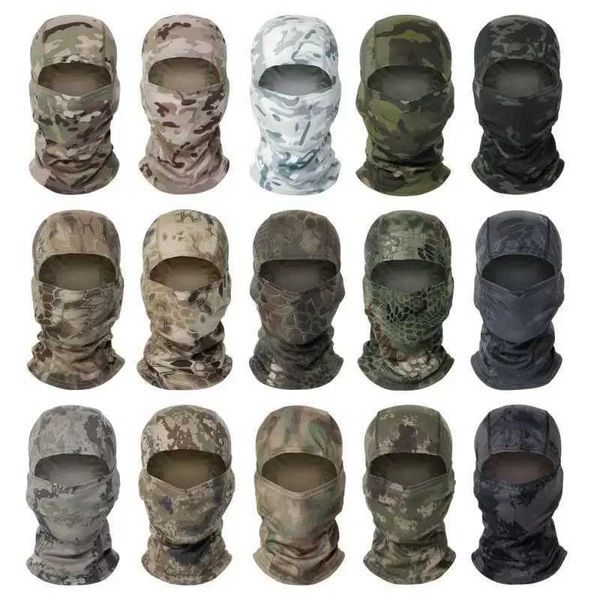 Camouflage clava Full Face Mask Ski Bike Cycling Cover Scarf Quick Dry Mesh Outdoor Riding Mask Airsoft MenXJ241231
