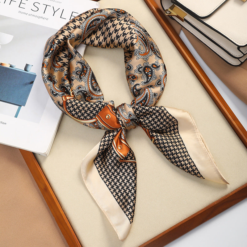 Classic 42style 70x70cm Designer Letters Print Scarf Headband for Women Fashion Long Handle Bag Scarves Shoulder Tote Lage Ribbon Head Wraps