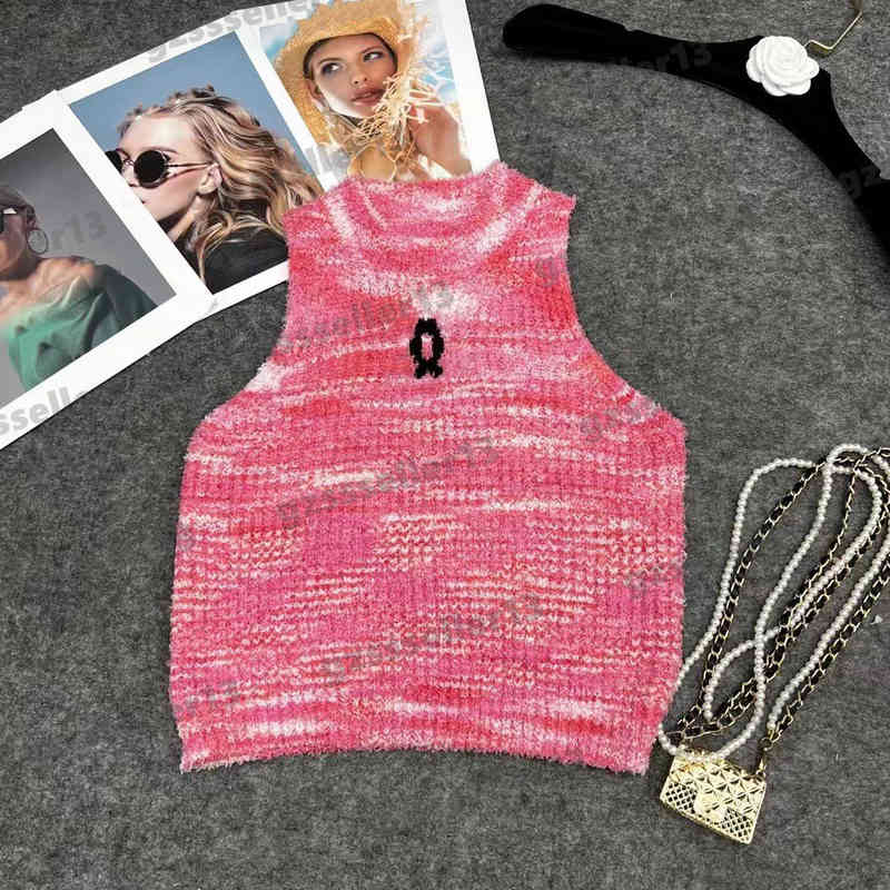 Designer Womens Tanks Camis CNL Chest Logo Embroidery Fashion Tops Vests Cotton Crewneck Knit Sleeveless Sweater For Women Clothing 4 Colors 0912