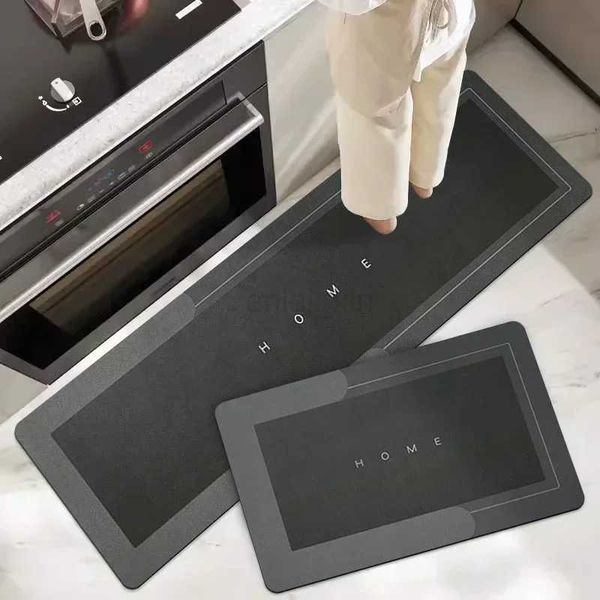Multi-functional Super-Absorbent Kitchen Floor Mat Diatomite Bath Mat Anti-Slip Carpet Scrubbable Long CarpetY240729